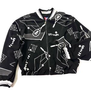 Vintage TAIL Tennis Print Varsity Jacket - Sz S